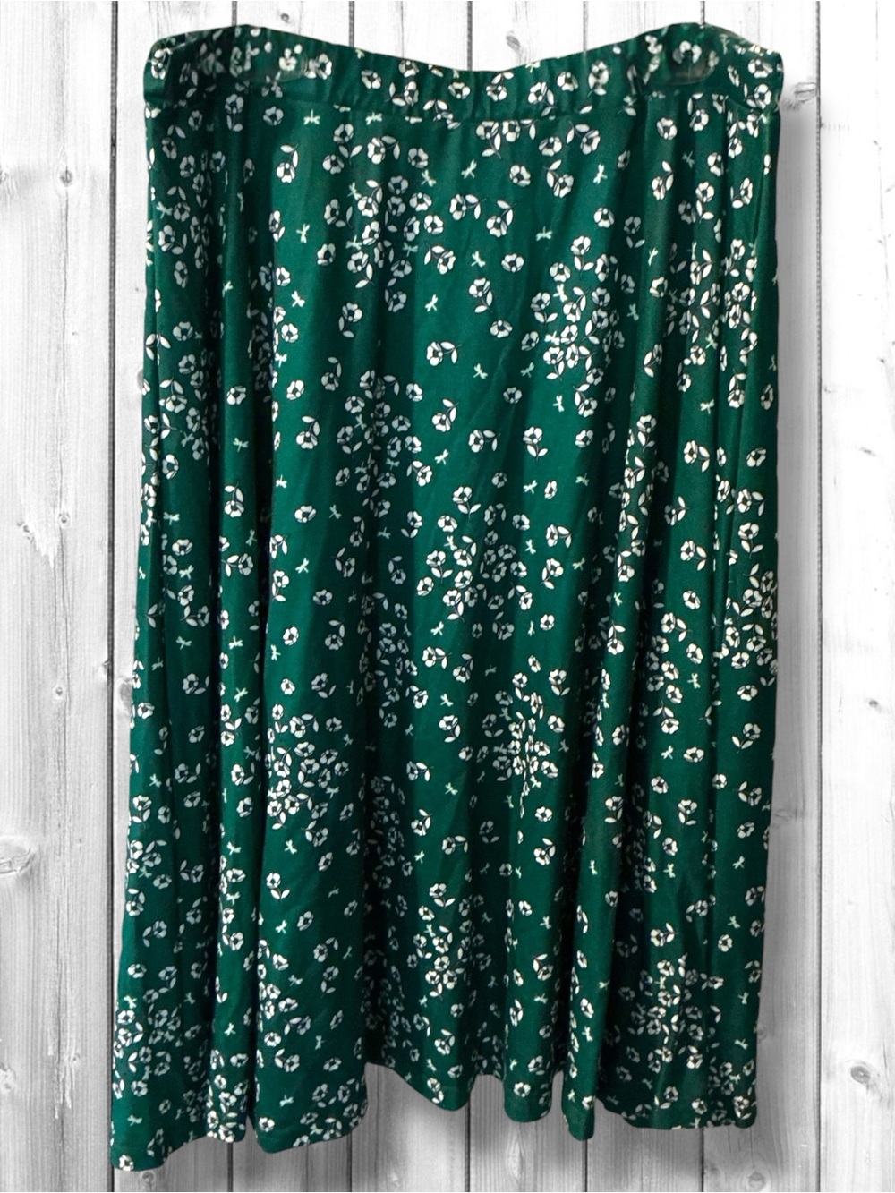🌹NWOT-Tickled Teal Green Floral Midi Skirt - Women's Printed Skirt